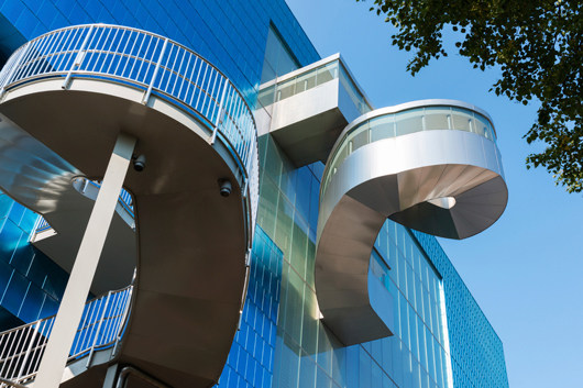 Spiral stairs on the outside of Art Gallery of Ontario