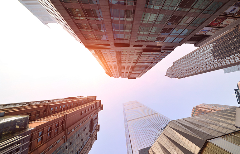 Looking up at the Skyscrapers